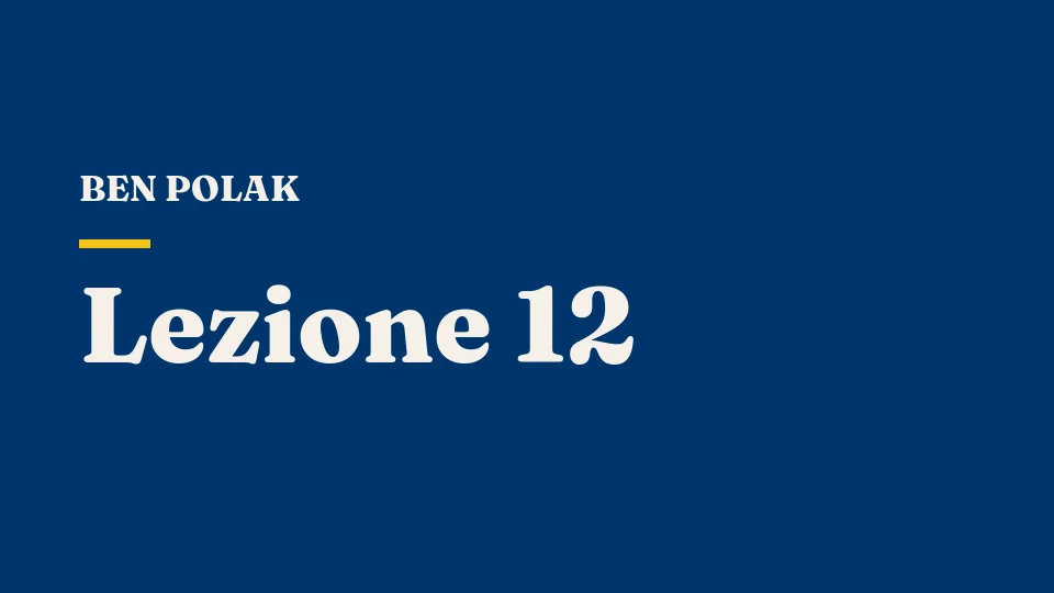 Lezione 12: Stabilità evolutiva: convenzioni sociali, aggressività e cicli — Ben Polak