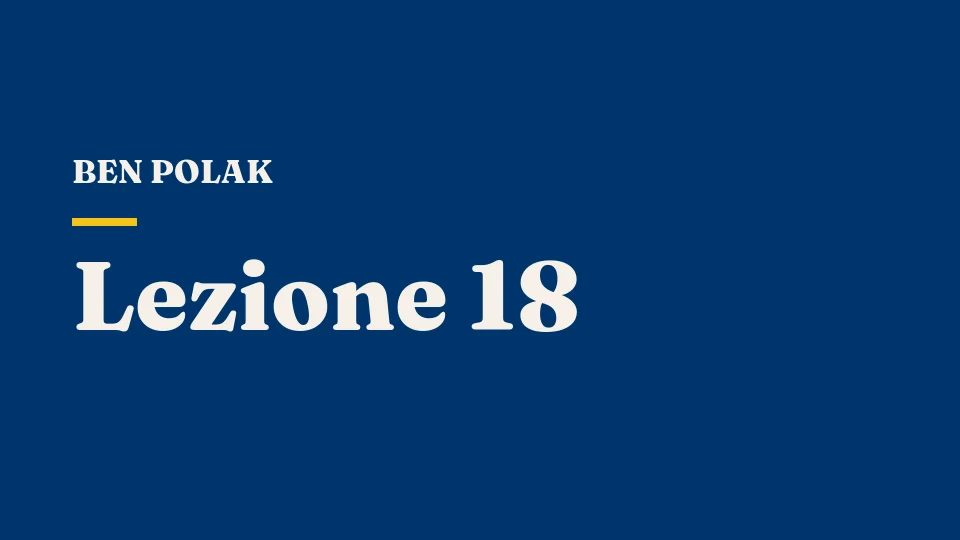 Lezione 18: Informazione imperfetta: insiemi informativi e sottogiochi — Ben Polak