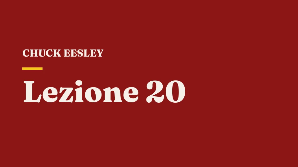 Il successo dall'oggi al domani che ha impiegato anni — Chuck Eesley