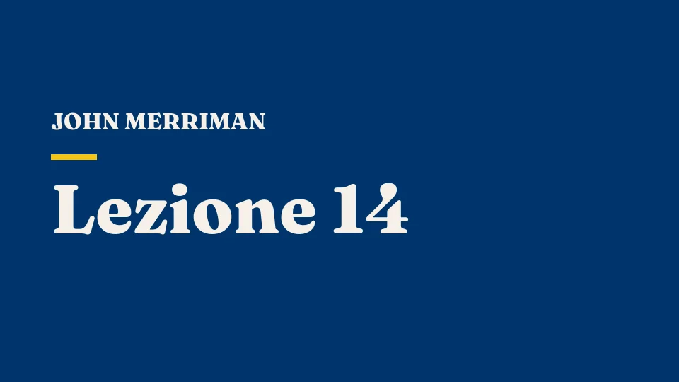 Lezione 14: I radicali — John Merriman